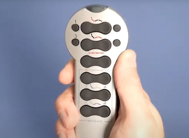 The handheld control of a hilo electric health bed by Novacorr