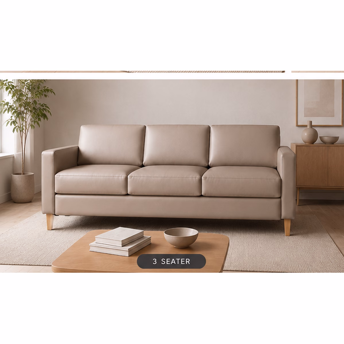 Three-seater Novamed lounge with arms